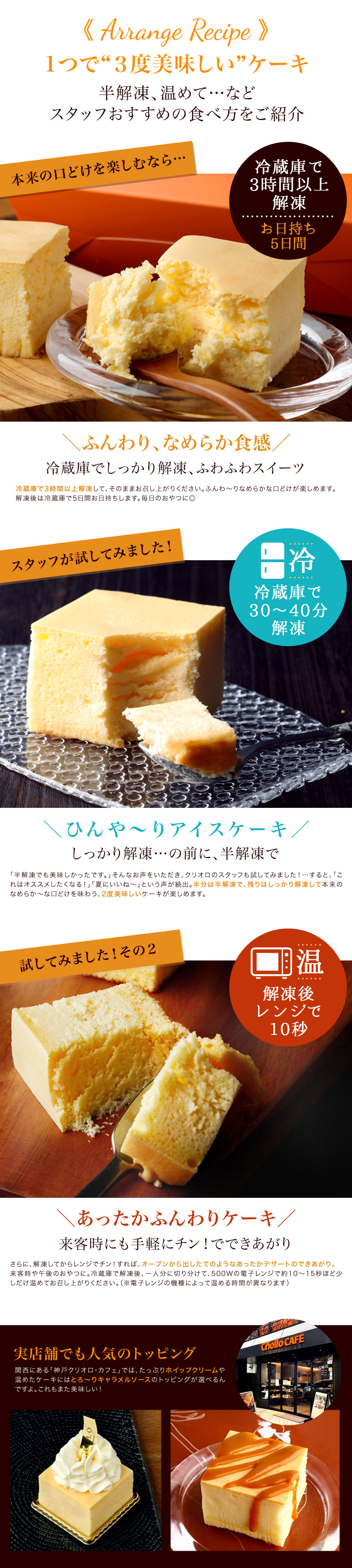 アイスケーキや電子レンジでチン！アレンジいろいろ