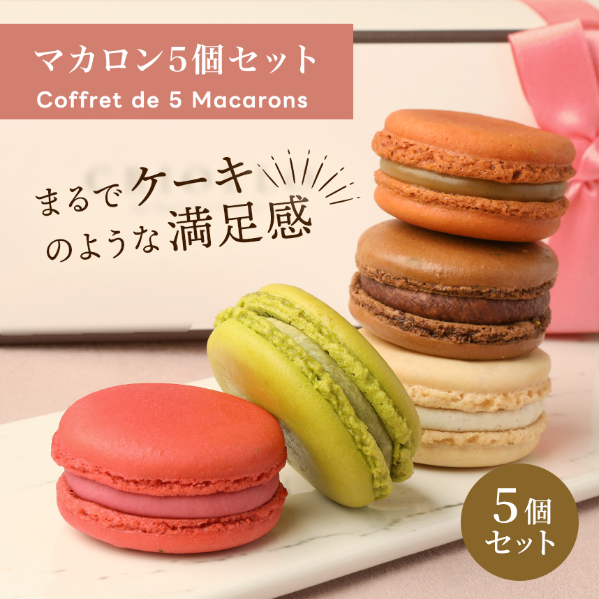 マカロン】マカロン5個セット（ショコラ/ガイア/フランボワーズ