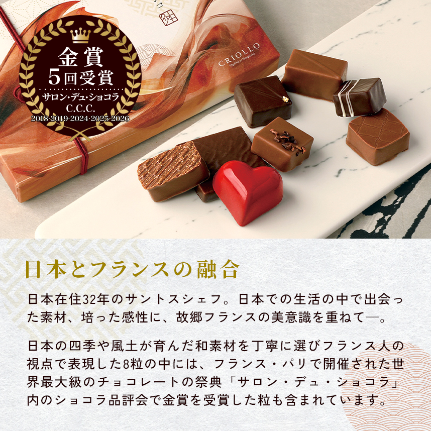 2026年新作】【チョコレート】ジャポネ・フランコ ボンボンショコラ 8