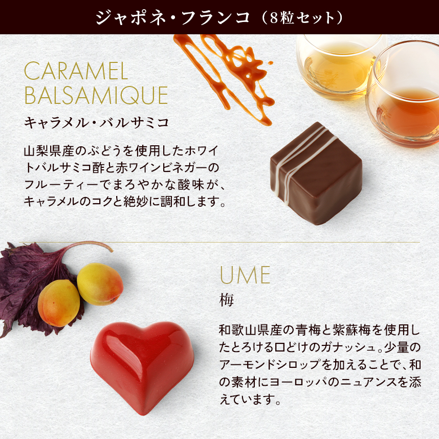 2026年新作】【チョコレート】ジャポネ・フランコ ボンボンショコラ 8
