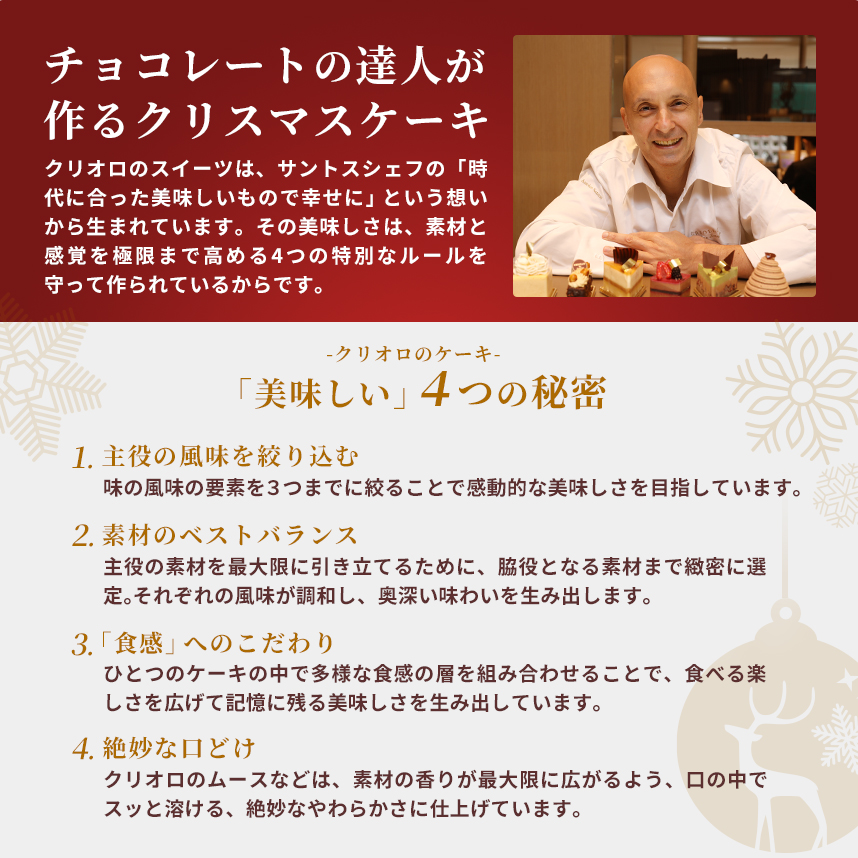 クリオロのクリスマスケーキ