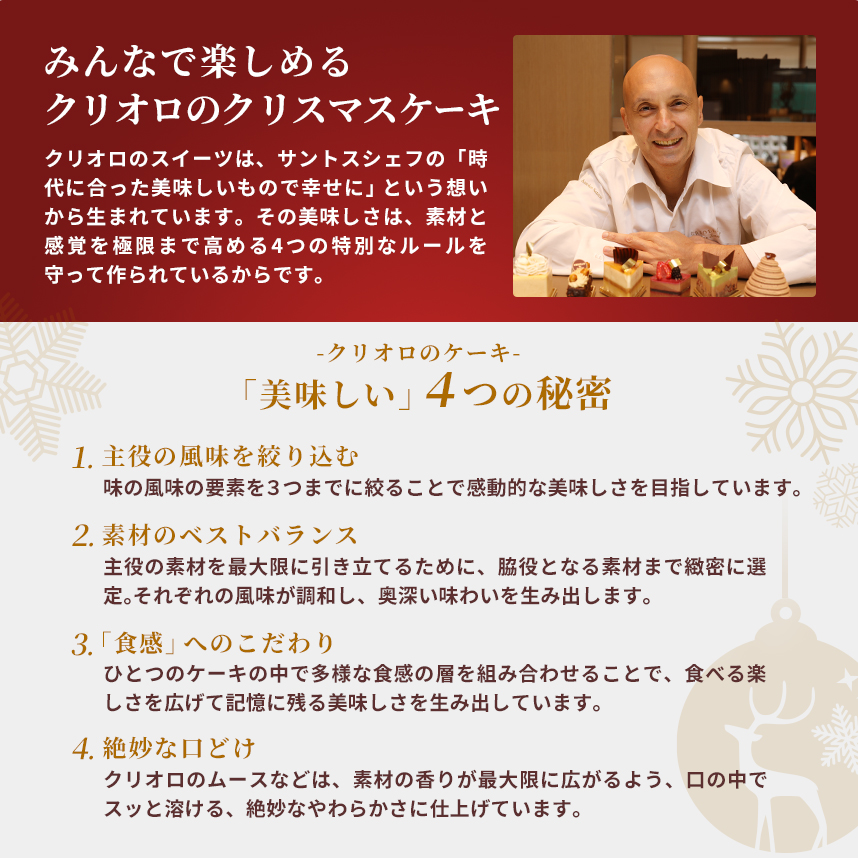 クリオロのクリスマスケーキ