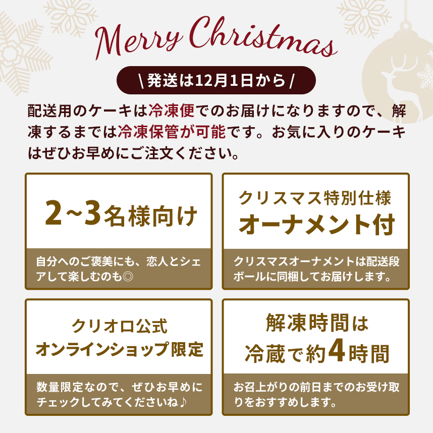 クリスマスケーキについて